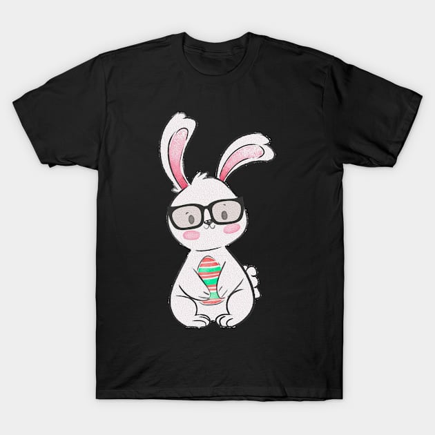 Bunny With Glasses T-Shirt by Calisi